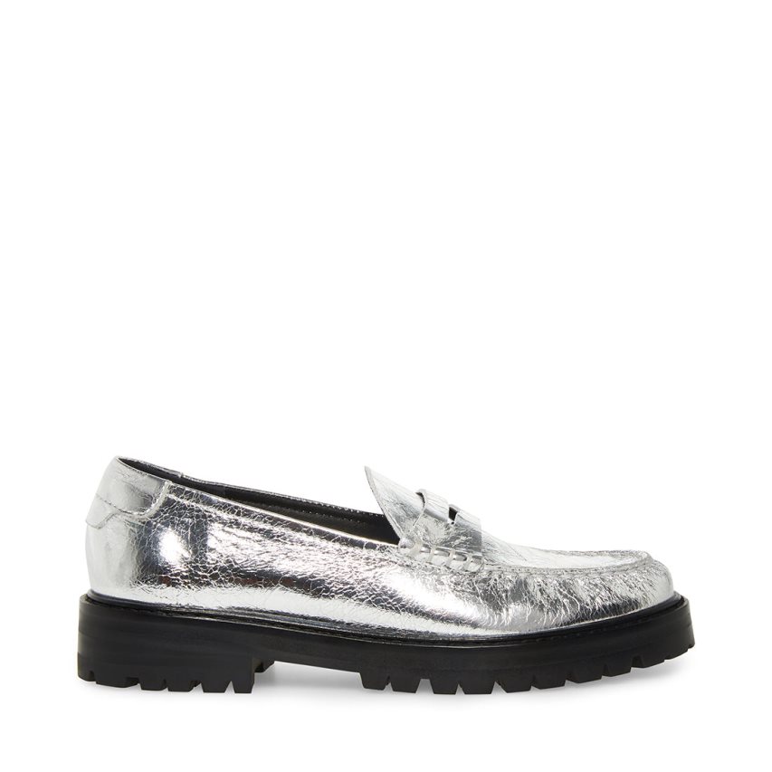 Silver Steve Madden Madelyn Women\'s Loafers | PH 5317NXT